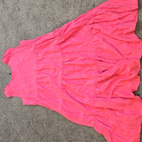 Eileen Fishet Women  Pink 100%Silk Sleeveless Long Maxi Dress Sz L - Picture 8 of 8